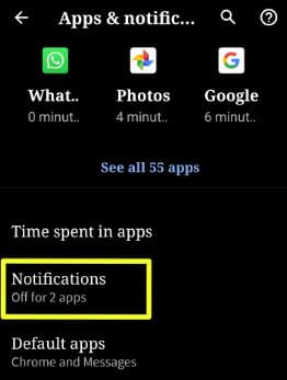 Bolle di notifica di Android Q Beta 2