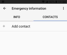 Aggiungi un contatto di emergenza nella schermata di blocco di Android Oreo