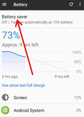 Utilizzo della batteria da parte delle app su Android 8.0 Oreo