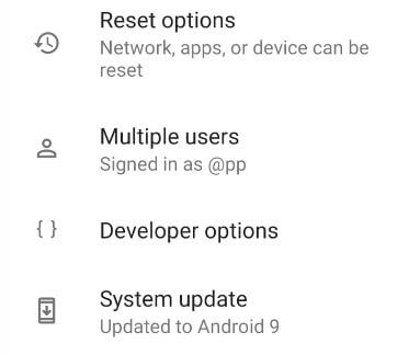 Come controllare l'aggiornamento del software di sistema Android 9