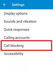 Blocco delle chiamate nelle impostazioni su Nougat