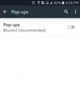 Come bloccare i popup sul telefono Android Chrome