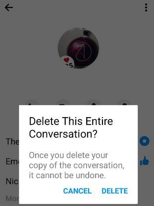 Come eliminare la cronologia chat nell'app Facebook Messenger su Android