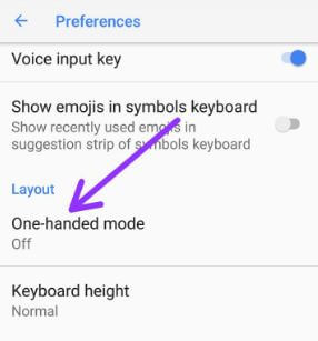 Come abilitare o disabilitare la modalità One Handed nella tastiera Gboard Android