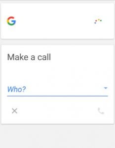 effettuare una chiamata utilizzando la voce di Google su Android