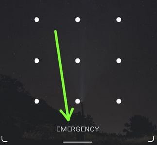Tocca Emergenza nella schermata di blocco per aggiungere informazioni sulla schermata di blocco di Pixel 2