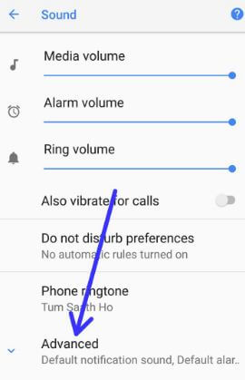 Impostazioni avanzate nelle impostazioni audio di Google Pixel 2