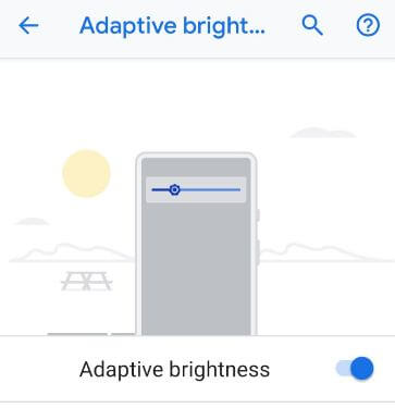 Abilita la luminosità adattiva Pixel 3 per risparmiare batteria