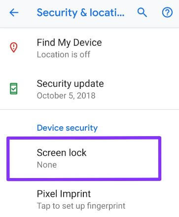 Come impostare il blocco dello schermo su Pixel 3 e Pixel 3 XL