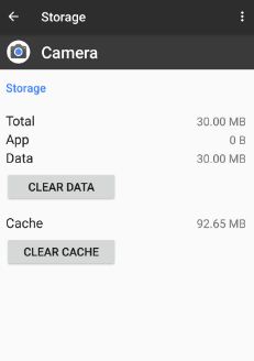 Cancella cache e dati dell'app della fotocamera per risolvere il problema della fotocamera pixel non funzionante