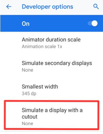 Come nascondere Notch su Pixel 3 XL Pie