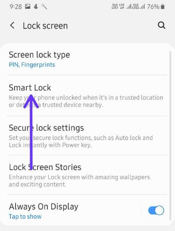 Come utilizzare Samsung A50 Smart Lock