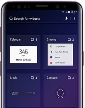 Come aggiungere widget Galaxy S9 e Galaxy S9 Plus